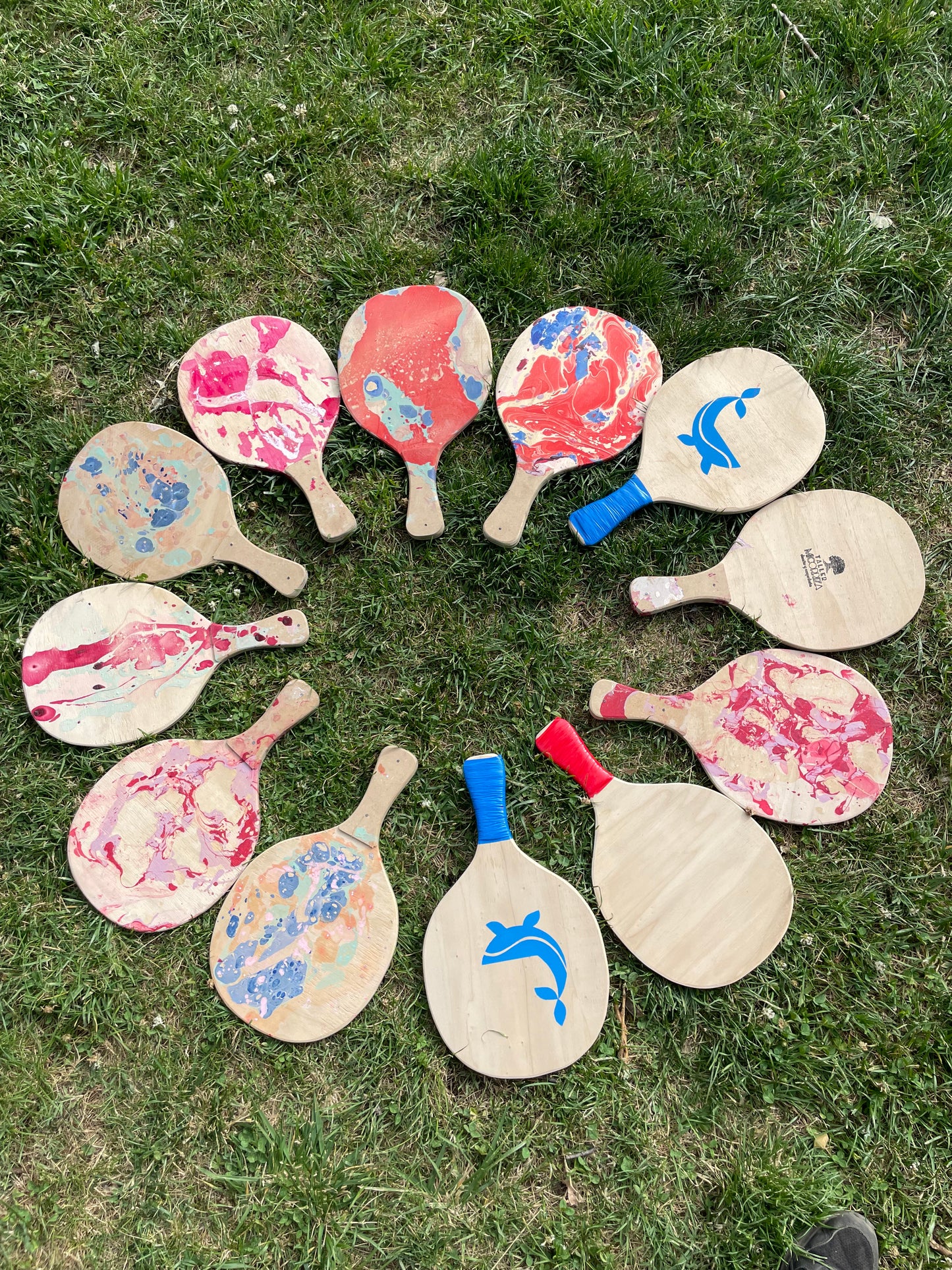 Paletas de playa artesanales diseños únicos en marmolado